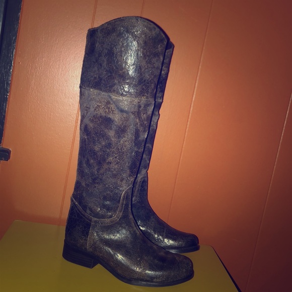 Steve Madden Shoes - Steve Madden Distressed Leather Knee High Boots 6M